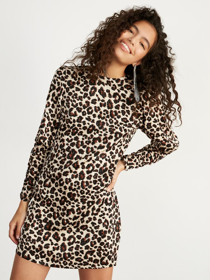 Alexandra Leopard Print Mini Dress ...